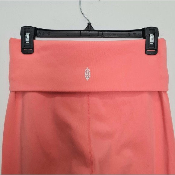 Free People Movement Moonshadow High Waisted Foldover Yoga Leggings Peach M - Picture 3 of 16